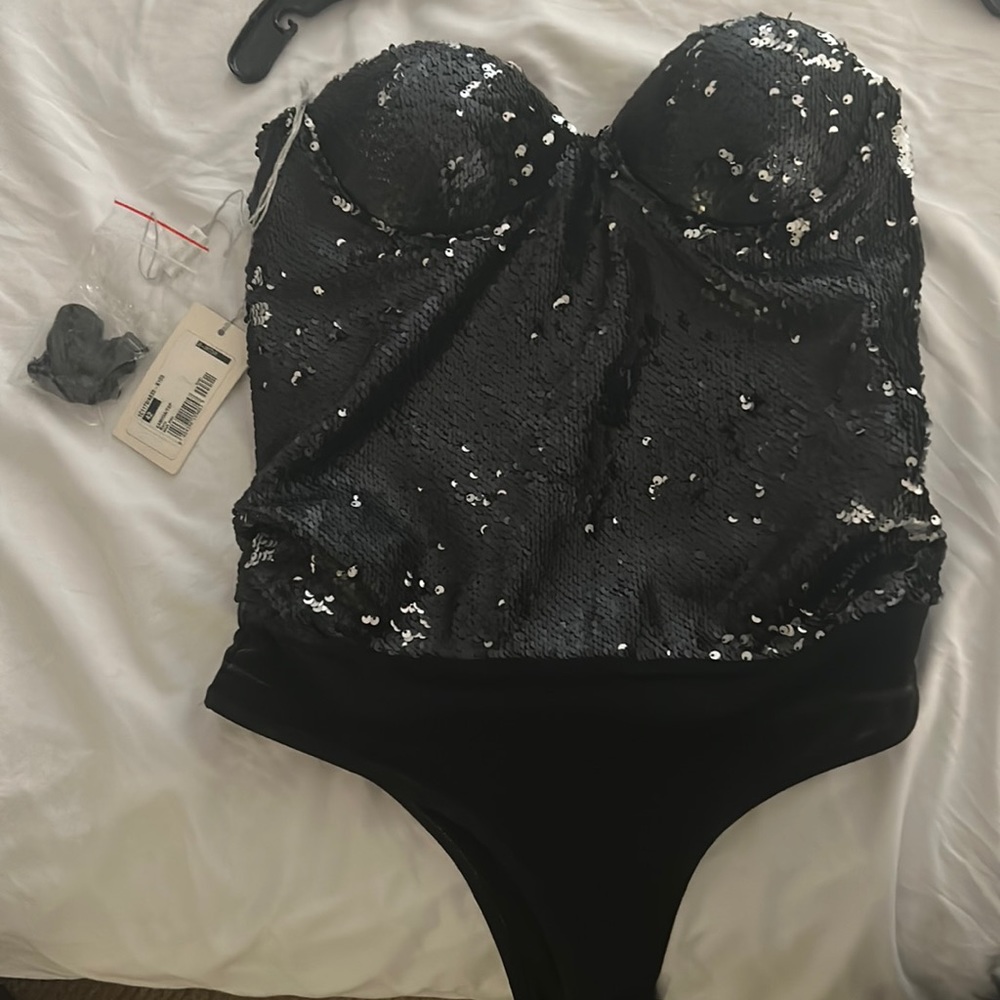 NWT Patrizia Pepe sequin bodysuit size 42
